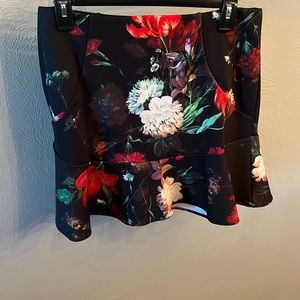 Express floral skirt